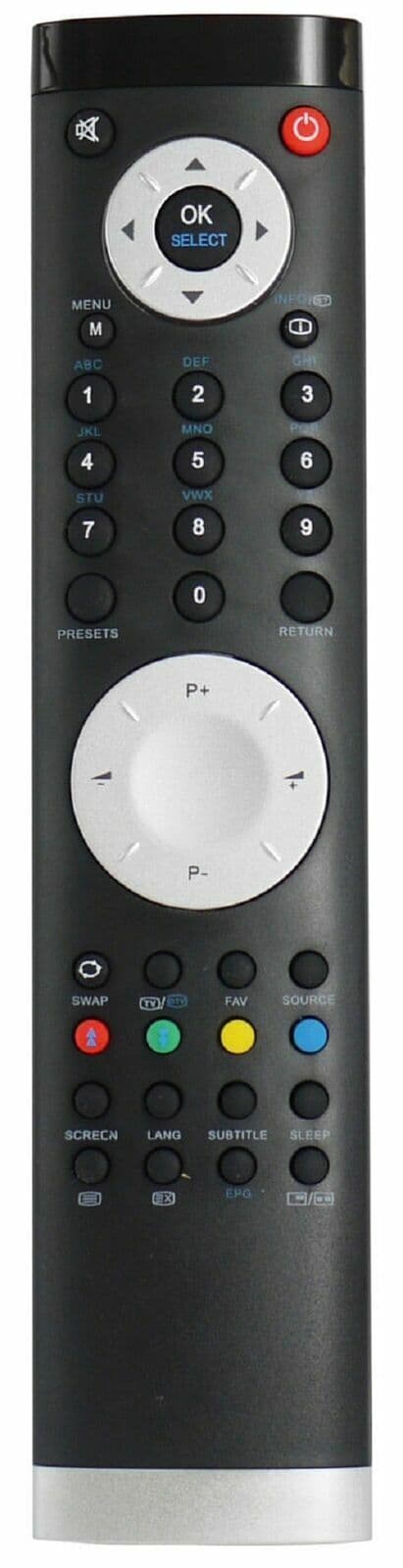Alba TV Remote Control for LCD19880HDF, LCD22880HDF & LCD19880HDP