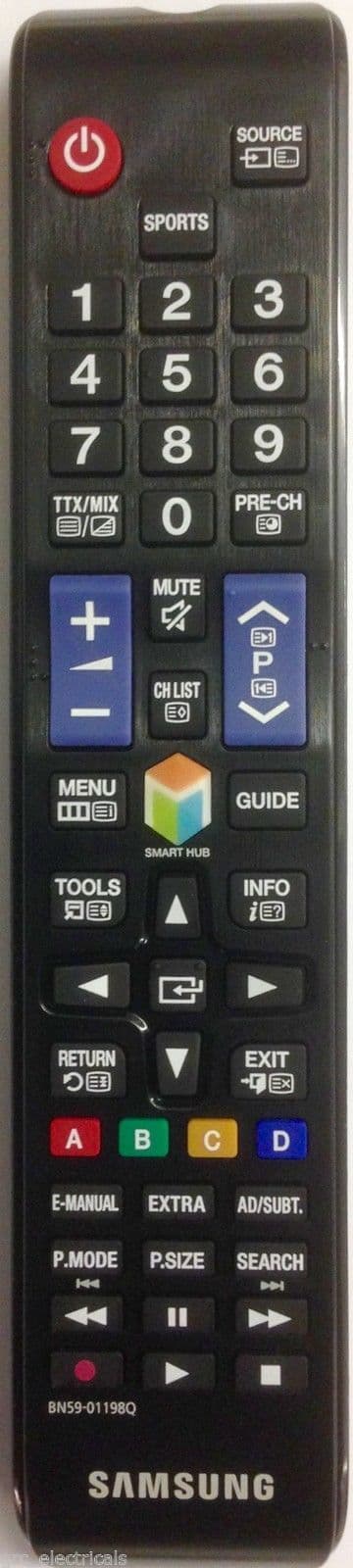 New 100% Genuine Samsung TV Smart Hub Remote Control - BN59-01198Q