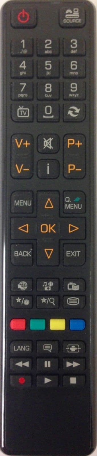 RC4800 TV Remote Control for Bush DLED32165HDDVD