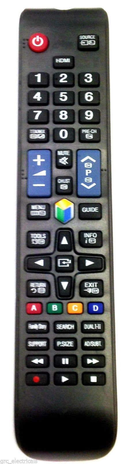 Replacement 582A REMOTE CONTROL for Samsung UE40EH5450, UE40ES5500, UE46EH5300