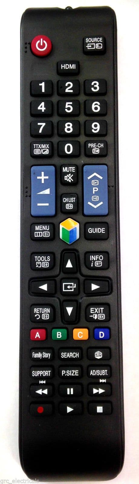 Replacement Remote Control for Samsung AA5900581A for UE32D6390SS /