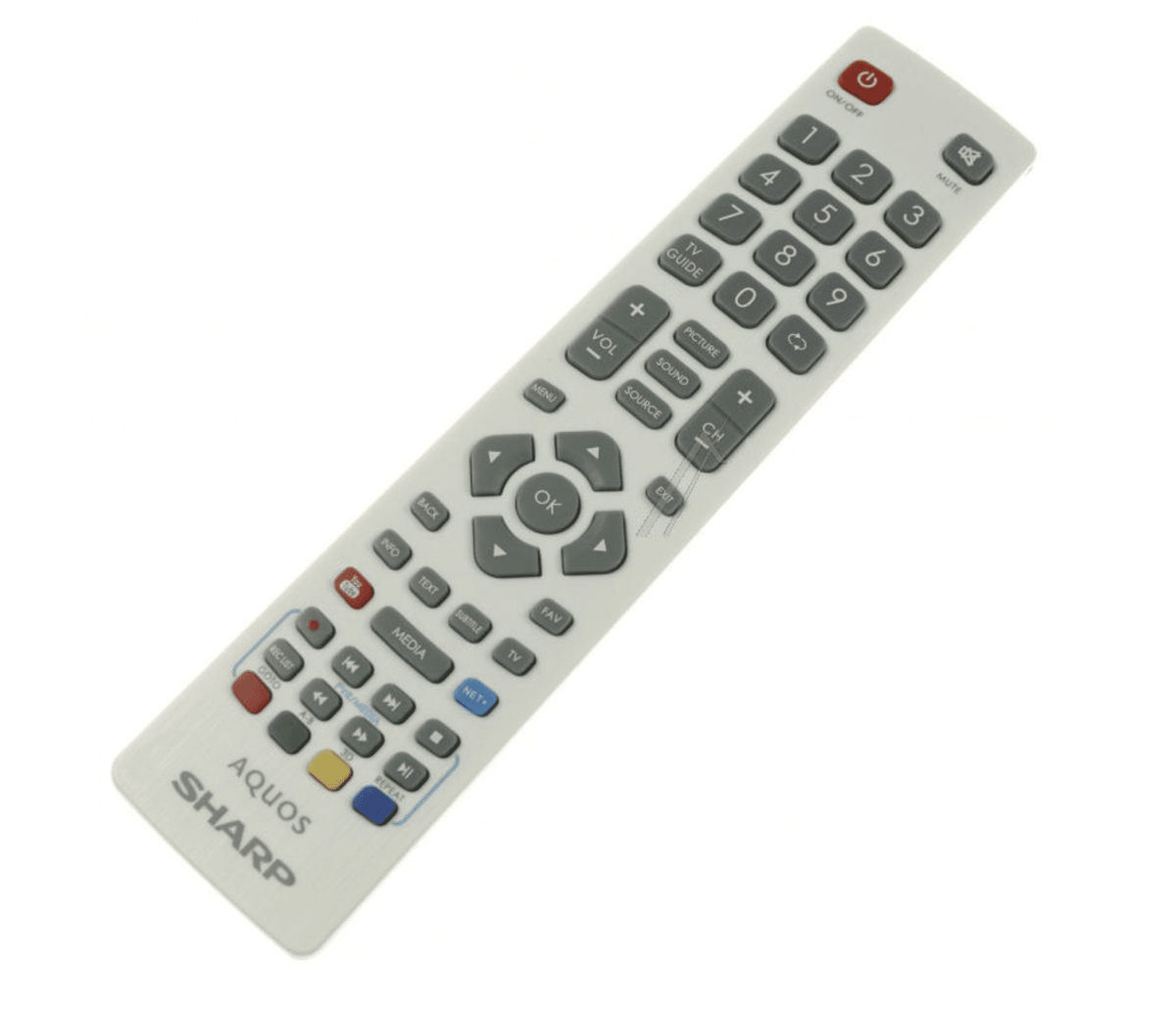 Sharp White Tv remote control see description