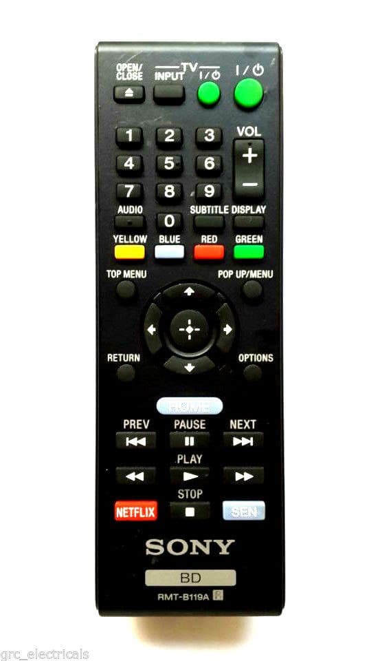 Sony RMT-B119A BLU-RAY Remote Control - BDP-BX110 BDP-S1100 BDP-S3100 BDP-BX310